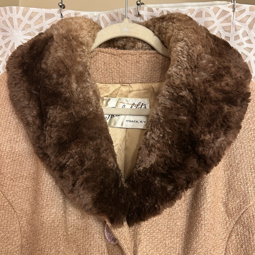 Vintage Shagmoor Coat With Faux Fur Collar - Picture 4 of 13